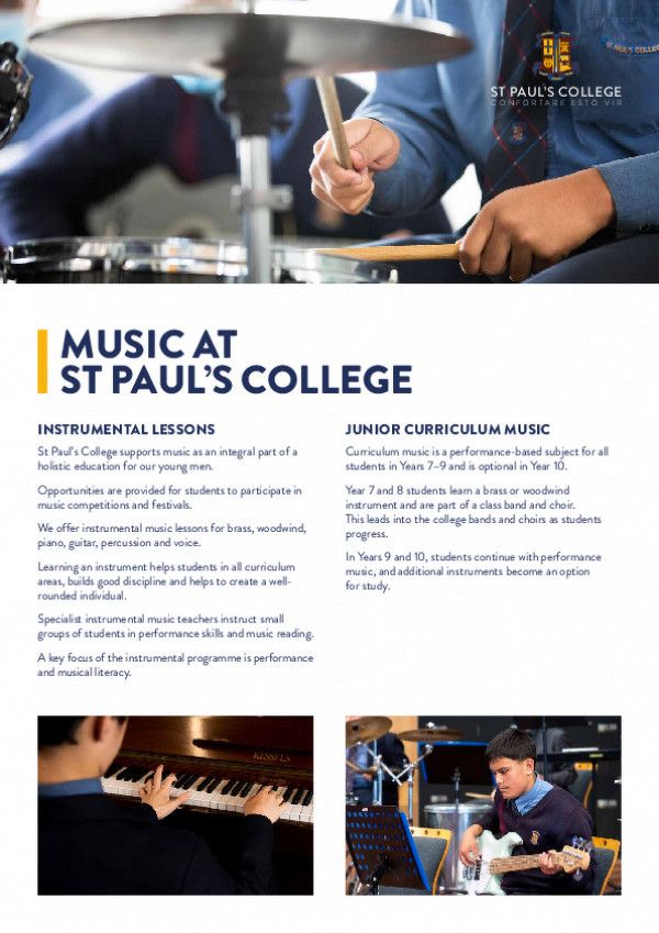 St Pauls Info Sheet Music 2025